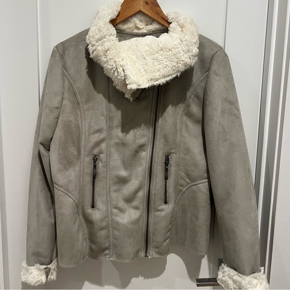 Hive & Honey Jacket tan beige gray size Large L - Picture 7 of 11